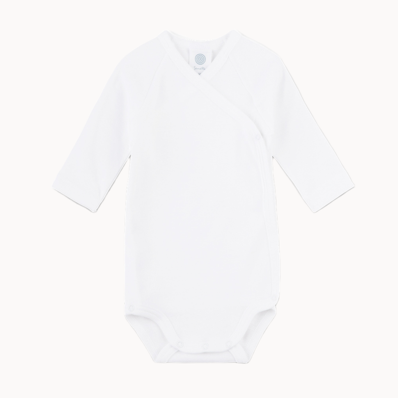 Sanetta Wickelbody langarm - weiss