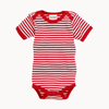 Schnizler Babybody kurzarm - rot/weiss