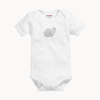 Schnizler Babybody kurzarm - weiss/print