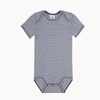 Sanetta Babybody kurzarm - blau/weiss