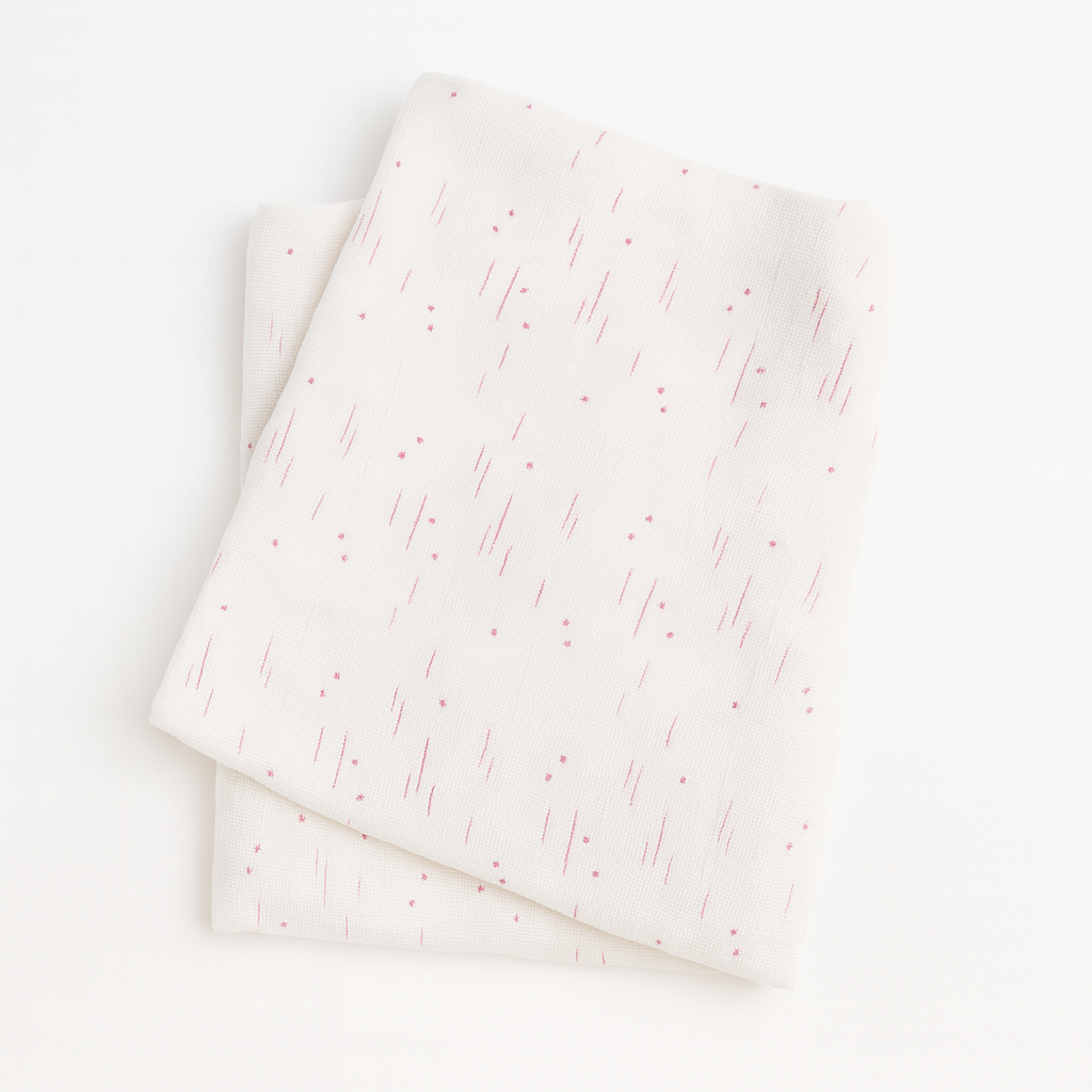 Pippi Babymullwindel - weiss/rosa