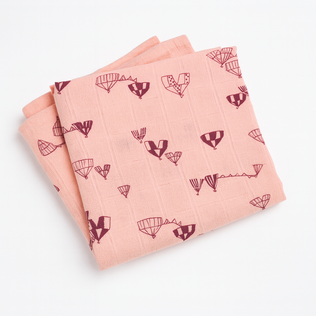 Pippi Babymullwindel - lotus/print