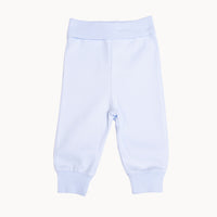 Baby Corner Babyhose blau aus 100% Baumwolle – weiche Hose mit elastischem Komfortbund und Bündchen; Größe 56–62, hautfreundlich und ideal für die Erstausstattung.