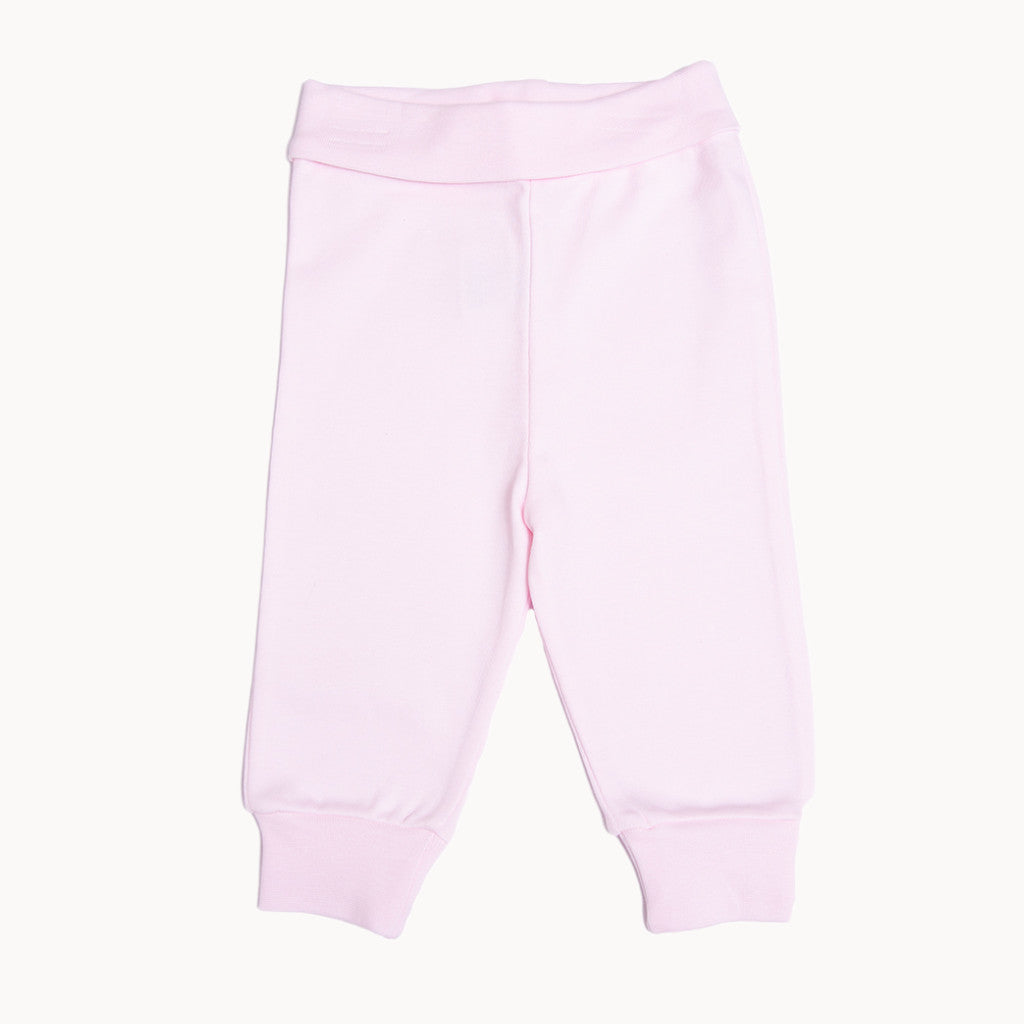 Baby Corner Babyhose in Rosa aus 100% Baumwolle – weich, hautfreundlich und elastisch mit komfortablem Bündchen; ideale Basic-Hose für Neugeborene und Babys, pflegeleicht und vielseitig kombinierbar.