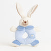 Maximo Greifring Hase in Blau, weiches Plüsch-Spielzeug aus 100 % Polyester, One Size – handlich für kleine Hände.