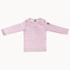 Pippi Baby Langarmshirt rosa gestreift, Größe 60 cm, weiche Baumwollmischung – Basic Oberteil für Neugeborene; ideal für Babyerstausstattung, Baby Box, Geburtsgeschenk.