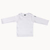 Pippi Baby Langarmshirt weiß, Größe 60 cm, weiche Baumwollmischung mit Schulterknöpfen – praktisches Basic für Neugeborene, ideal für Babyerstausstattung und Baby Box.