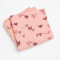 Pippi Mullwindel lotus (rosé) mit Heißluftballon-Print, 70×70 cm – weiches Spucktuch aus 100 % Baumwolle, für Neugeborene und unterwegs; Baby-Erstausstattung, Geschenk zur Geburt.