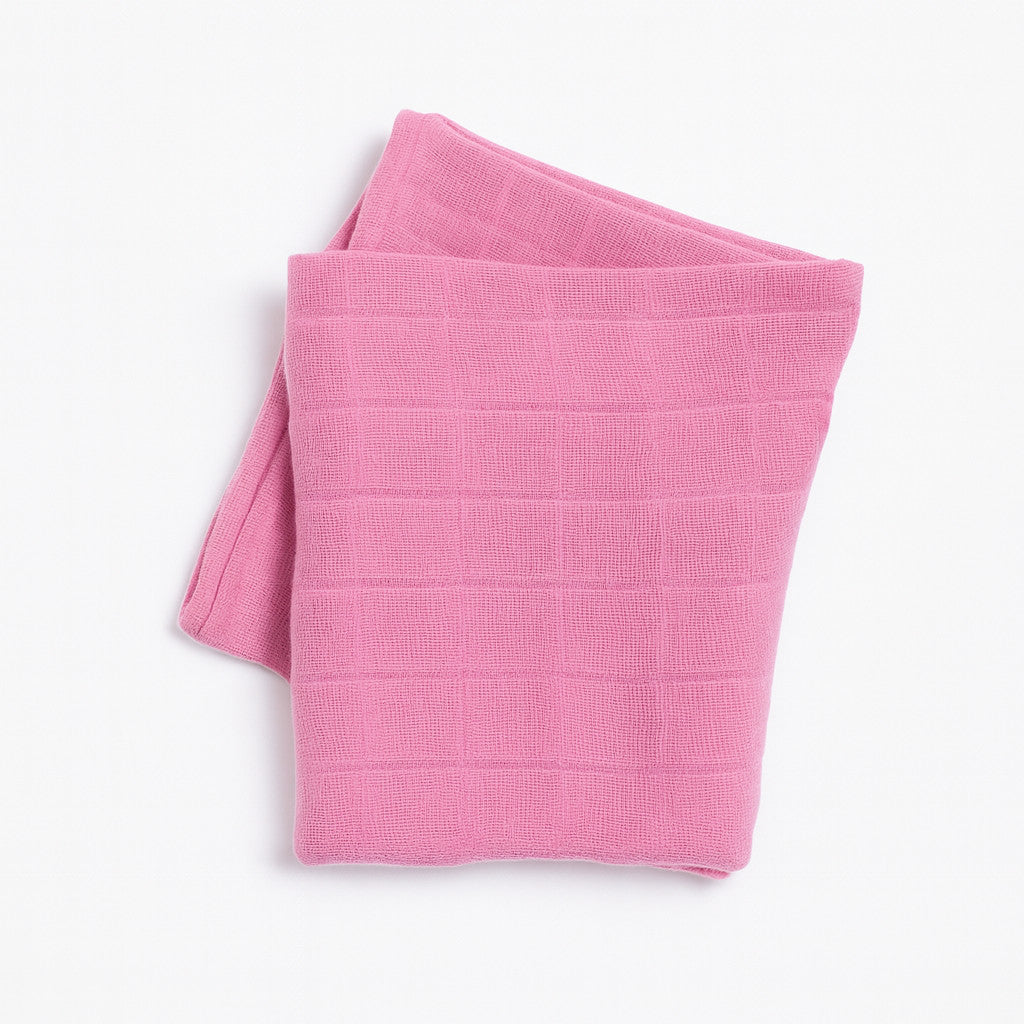 Pippi Mullwindel pink (70×70 cm) – weiches Spucktuch aus 100 % Baumwolle; saugfähig und hautfreundlich für Neugeborene, ideal für Baby-Erstausstattung, Babybox, Geburtsgeschenk.