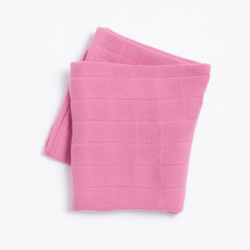 Pippi Mullwindel pink (70×70 cm) – weiches Spucktuch aus 100 % Baumwolle; saugfähig und hautfreundlich für Neugeborene, ideal für Baby-Erstausstattung, Babybox, Geburtsgeschenk.