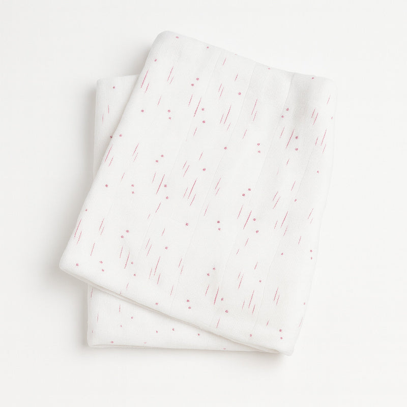 Pippi Mullwindel 70×70 cm in Weiß/Rosa aus 100 % Baumwolle – weiches Spucktuch für Neugeborene, Babyerstausstattung.