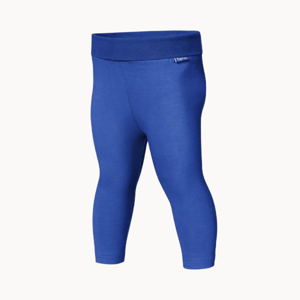 Playshoes Babyleggings in Blau, Größe 50–56, 95 % Baumwolle / 5 % Elasthan, Oeko-Tex Standard 100 – Produktfoto vor weißem Hintergrund.