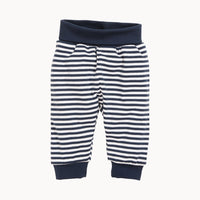 Marineblau-weiß gestreifte Babyhose von Schnizler im maritimen Look für Jungs
