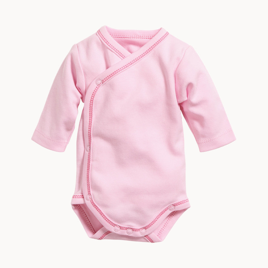 Schnizler Wickelbody langarm in Rosa aus 100% Baumwolle (Interlock), Größe 56 – weicher, hautfreundlicher Stoff; Wickelverschluss für einfaches An- und Ausziehen; ideal als Baby Basic und für die Erstausstattung.