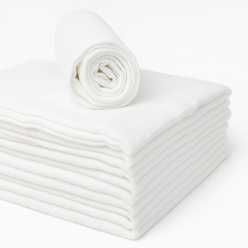 Welt der Träume Mullwindel weiß, 60×80 cm, weiche 100 % Baumwolle, Oeko-Tex Klasse 1 – saugfähiges Spucktuch für Neugeborene, Must-have der Babyerstausstattung.