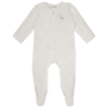 weißer babyschlafanzug von sense organics als babyerstausstattung zum babyschlaf in babystarterset von taidasbox